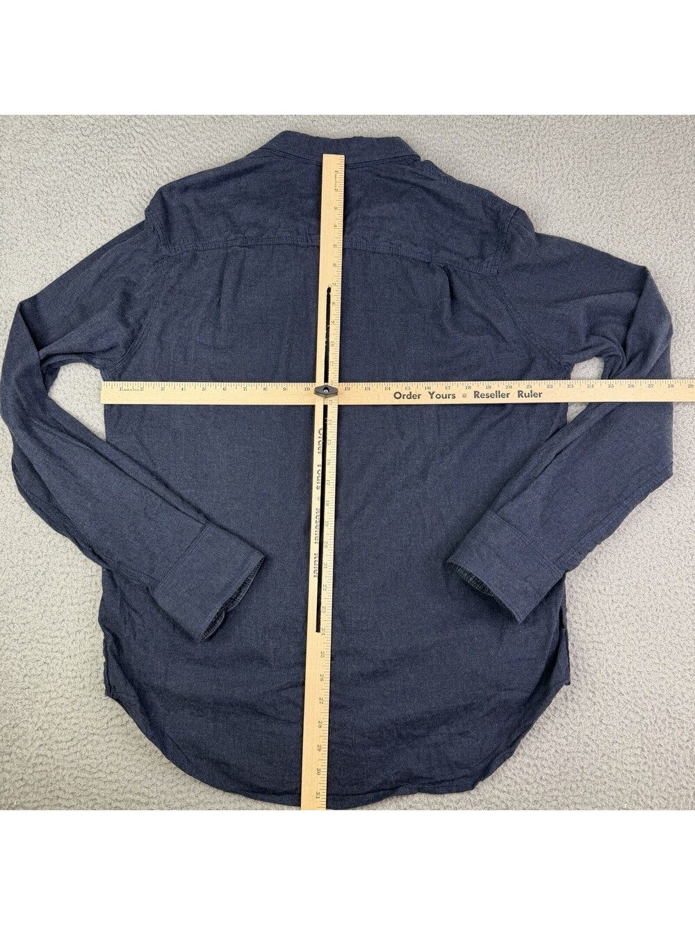Chrome Industries Long Sleeve Shirt Mens XL Blue Flannel Lightweight Button Up - Picture 3 of 12